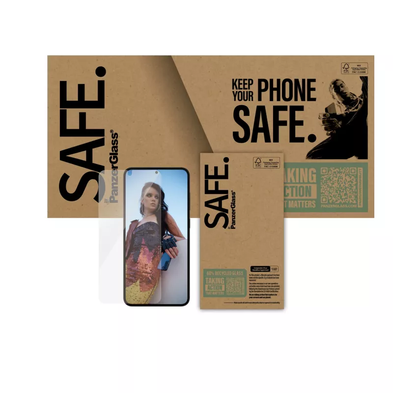 PanzerGlass SAFE. by ® Displayschutz Samsung Galaxy S25+ | S24+ | Ultra-Wide Fit