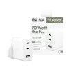 PanzerGlass empower™ by ® Turbo 70W Mehrfach-Ladegerät inkl. 2 x USB-C + USB-A | UK-Stecker | Silberweiß