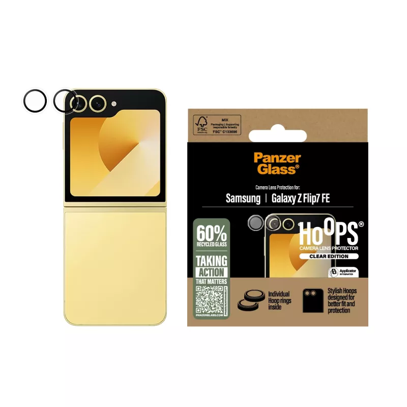 PanzerGlass® Hoops® Kameraobjektivschutz transparent Samsung Galaxy Z Flip7 FE