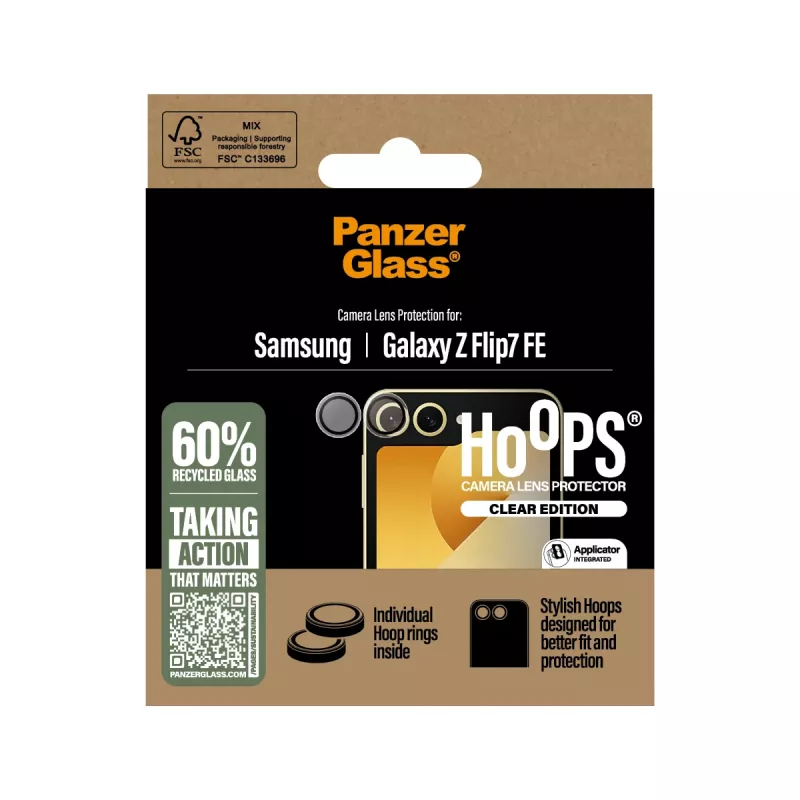 PanzerGlass® Hoops® Kameraobjektivschutz transparent Samsung Galaxy Z Flip7 FE