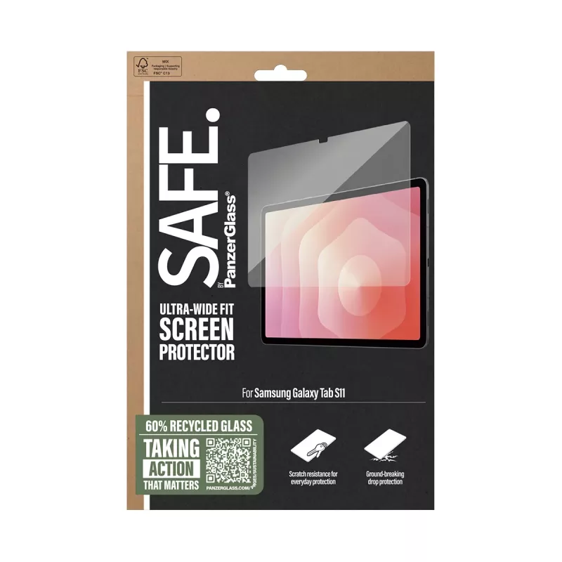PanzerGlass SAFE. by ® Displayschutz Samsung Tab S11 | Ultra-Wide Fit
