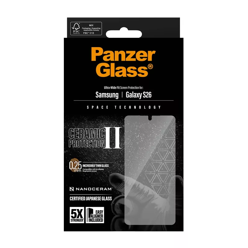 PanzerGlass® Keramik-Displayschutz Samsung Galaxy S26 | Ultra-Wide Fit mit EasyAligner
