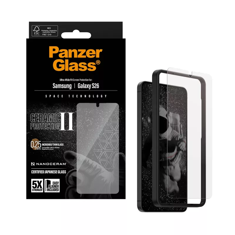 PanzerGlass® Keramik-Displayschutz Samsung Galaxy S26 | Ultra-Wide Fit mit EasyAligner