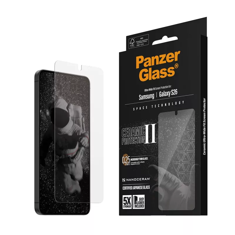 PanzerGlass® Keramik-Displayschutz Samsung Galaxy S26 | Ultra-Wide Fit mit EasyAligner