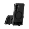 Schutzhülle PanzerGlass CARE™ Urban Explorer Case für Samsung Galaxy S26, transparent mit schwarzem Aufsteller und Qi-Unterstützung