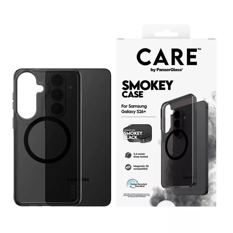 PanzerGlass CARE™ by ® Urban Explorer Case Smokey mit Schwarz Qi Samsung Galaxy S26+