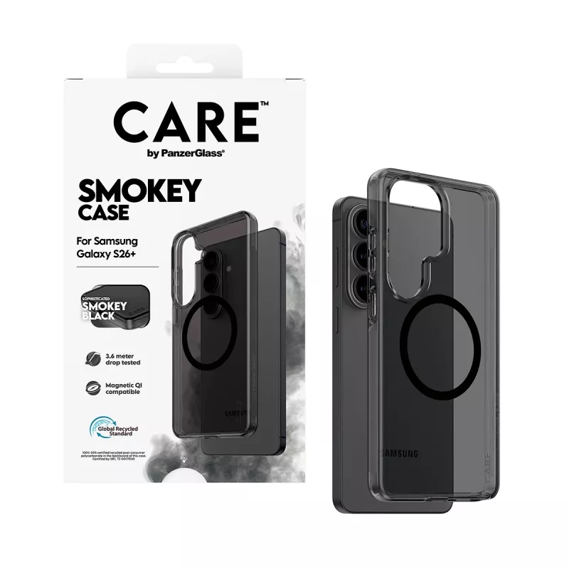 PanzerGlass CARE™ by ® Urban Explorer Case Smokey mit Schwarz Qi Samsung Galaxy S26+