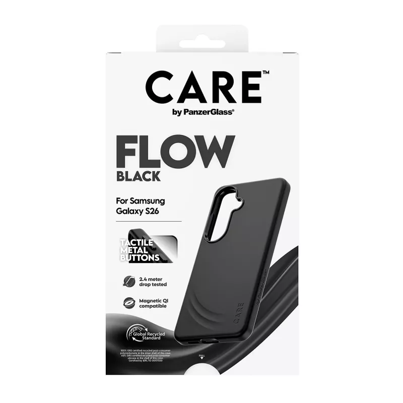 PanzerGlass CARE™ by ® Flow Case Schwarz w. Qi Samsung Galaxy S26