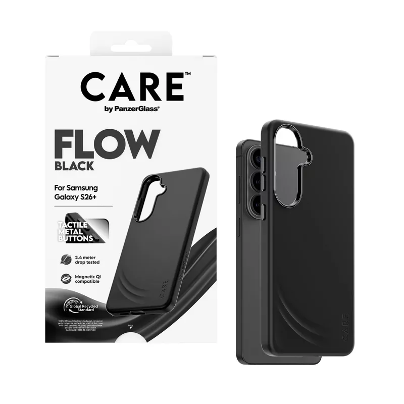 PanzerGlass CARE™ by ® Flow Case Schwarz mit Qi Samsung Galaxy S26+