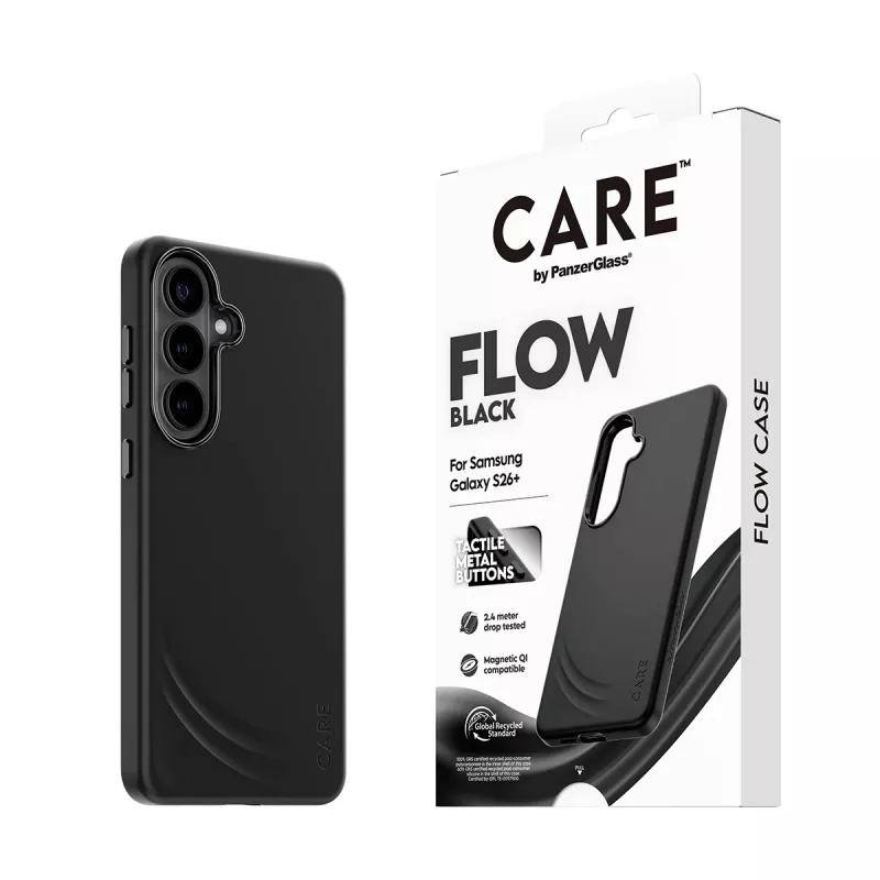 PanzerGlass CARE™ by ® Flow Case Schwarz mit Qi Samsung Galaxy S26+