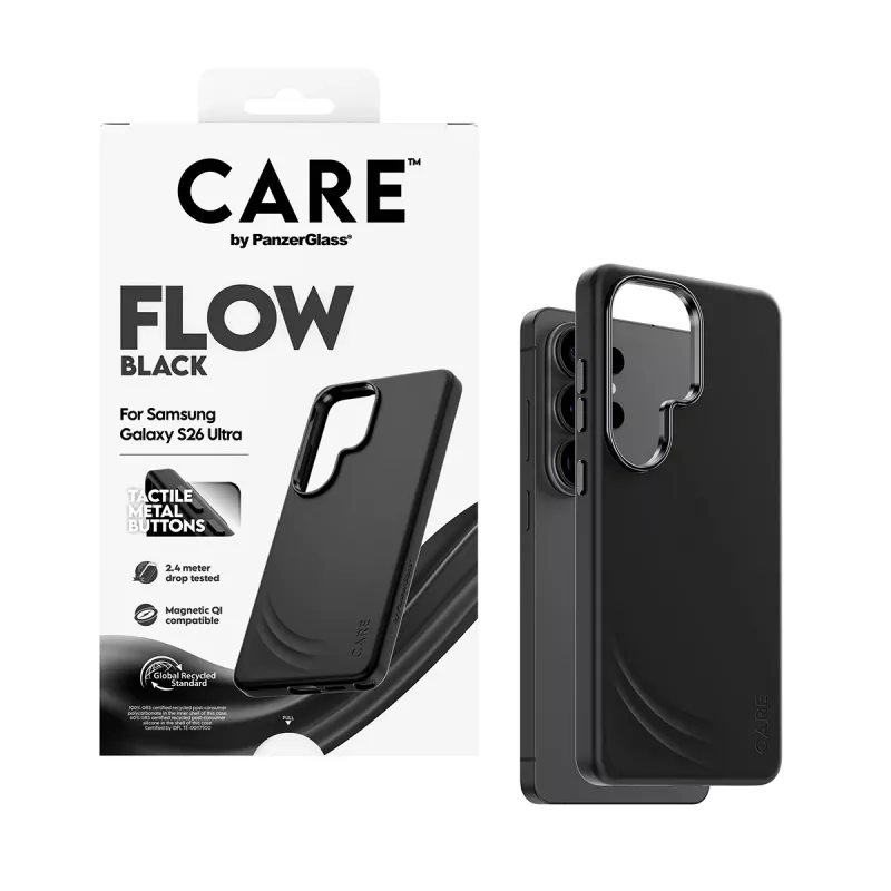 PanzerGlass CARE™ by ® Flow Case Schwarz w. Qi Samsung Galaxy S26 Ultra