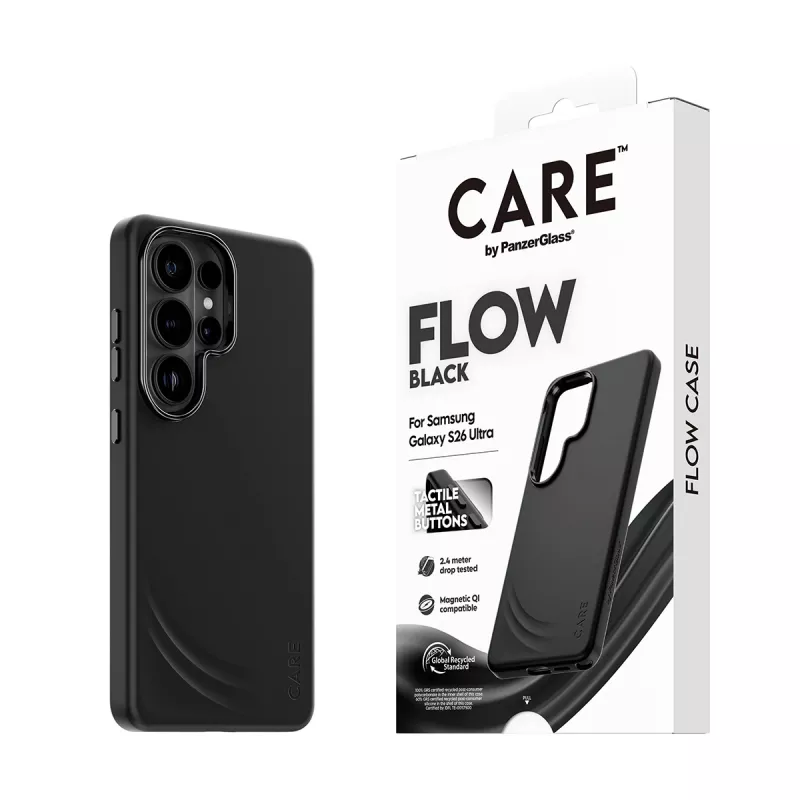 PanzerGlass CARE™ by ® Flow Case Schwarz w. Qi Samsung Galaxy S26 Ultra