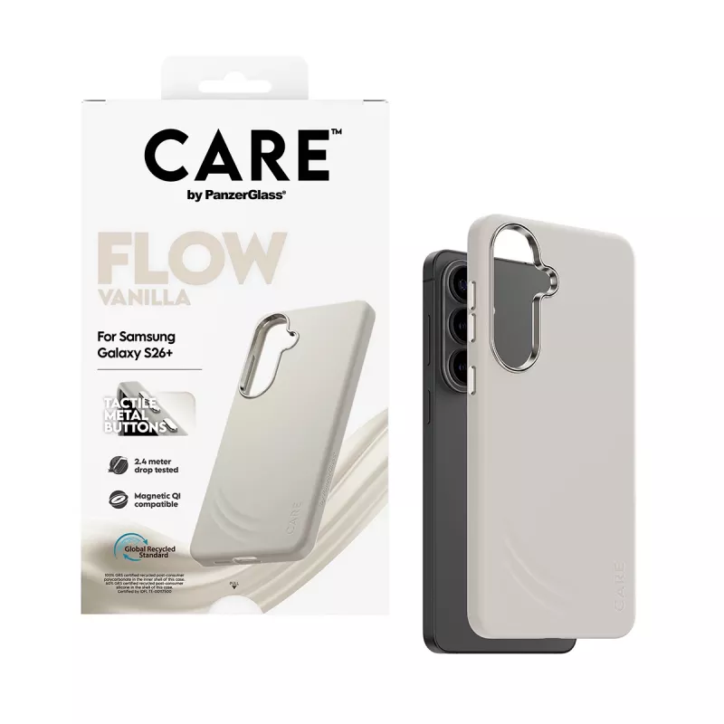 PanzerGlass CARE™ by ® Flow Case Vanilla mit Qi Samsung Galaxy S26+