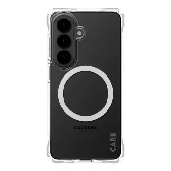 Schutzhülle PanzerGlass CARE Samba Transparent mit Weiß Qi für Samsung Galaxy S26