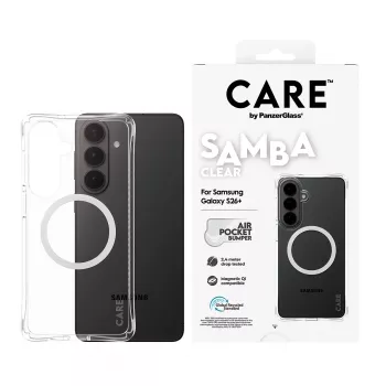 PanzerGlass CARE™ by ® Samba Hülle Transparent w. White Qi Samsung Galaxy S26+
