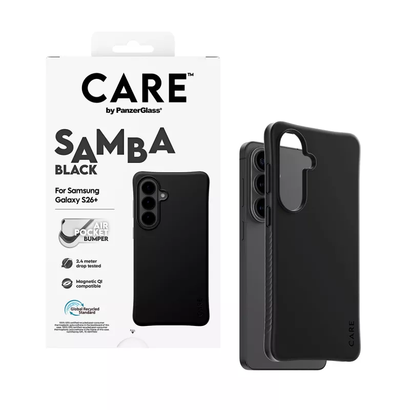 PanzerGlass CARE™ by ® Samba Case Schwarz w. Qi Samsung Galaxy S26+
