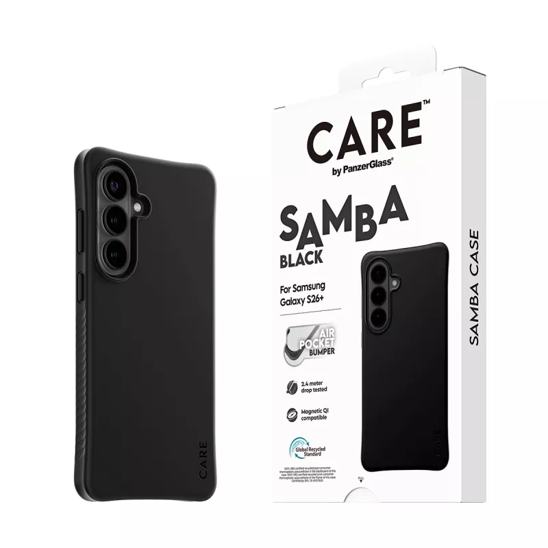 PanzerGlass CARE™ by ® Samba Case Schwarz w. Qi Samsung Galaxy S26+