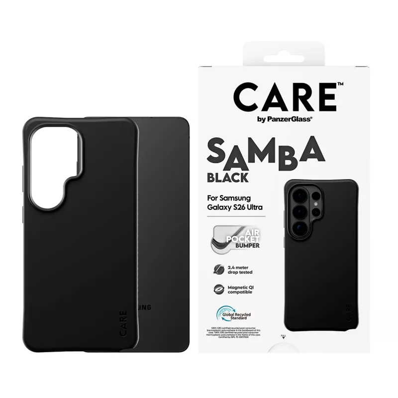 PanzerGlass CARE™ by ® Samba Case Schwarz m. Qi Samsung Galaxy S26 Ultra