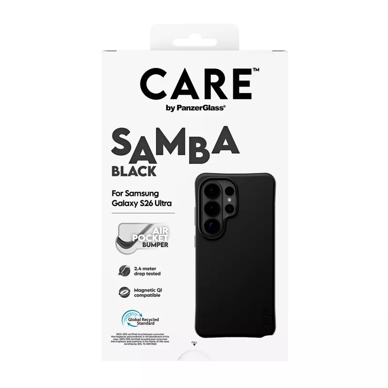 PanzerGlass CARE™ by ® Samba Case Schwarz m. Qi Samsung Galaxy S26 Ultra