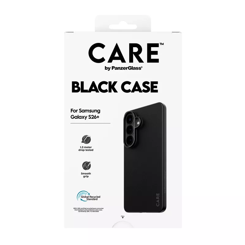 TPU-Hülle für Samsung Galaxy S26+ von PanzerGlass CARE™ – Schwarz