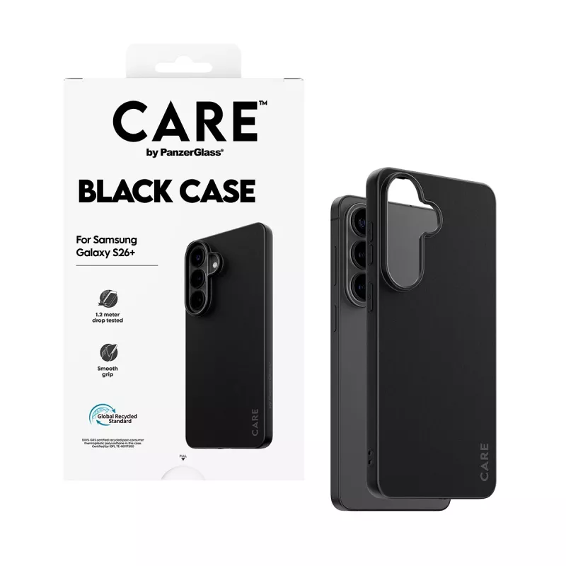 TPU-Hülle für Samsung Galaxy S26+ von PanzerGlass CARE™ – Schwarz