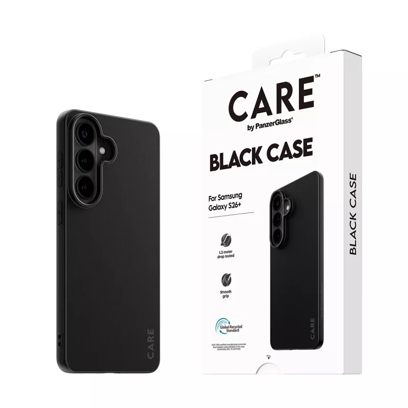TPU-Hülle für Samsung Galaxy S26+ von PanzerGlass CARE™ – Schwarz