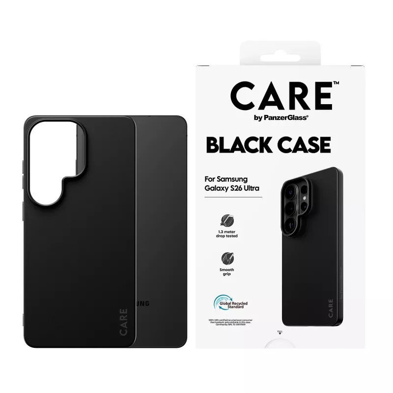 TPU-Hülle PanzerGlass CARE™ für Samsung Galaxy S26 Ultra — Schwarz