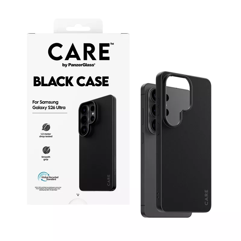 TPU-Hülle PanzerGlass CARE™ für Samsung Galaxy S26 Ultra — Schwarz