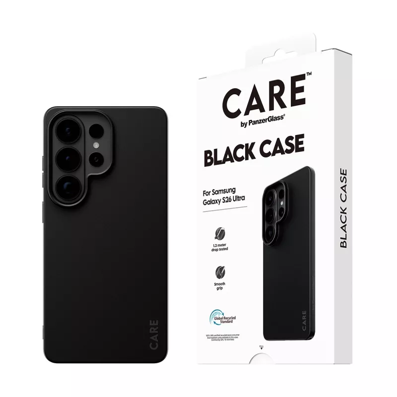 TPU-Hülle PanzerGlass CARE™ für Samsung Galaxy S26 Ultra — Schwarz