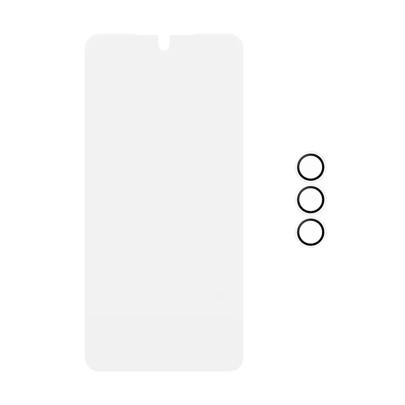 PanzerGlass Displayschutz-Bundle für Samsung Galaxy S26 — Hoops 2-in-1 Ultra-Wide Fit, gehärtetes Glas + PET-/Silikonschichten