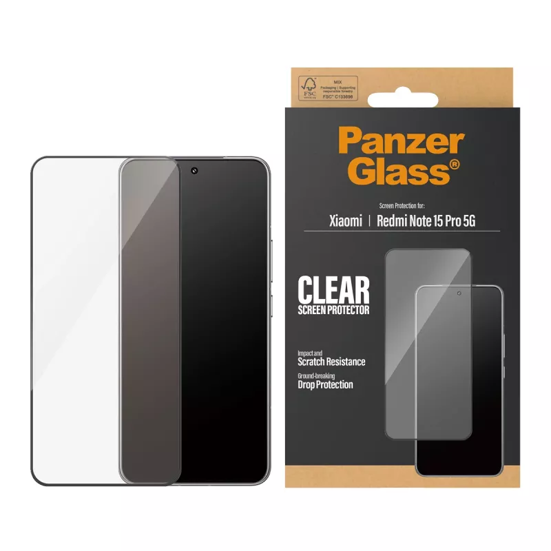 PanzerGlass ® Bildschirmschutz Xiaomi Redmi Note 15 Pro 5G | Ultra-Wide Fit