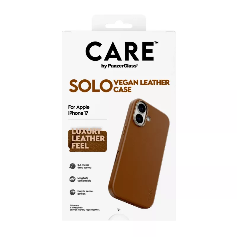 Schutzhülle PanzerGlass CARE Solo für iPhone 17, Braun
