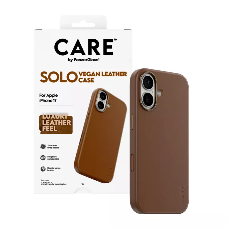 Schutzhülle PanzerGlass CARE Solo für iPhone 17, Braun