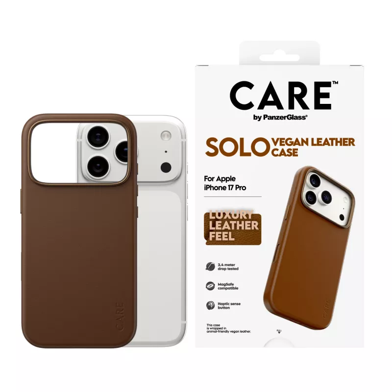 PanzerGlass CARE Solo Hülle Braun für Apple iPhone 17 Pro