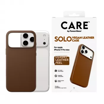Handyhülle PanzerGlass CARE Solo Case Braun für Apple iPhone 17 Pro Max, Hülle, braun