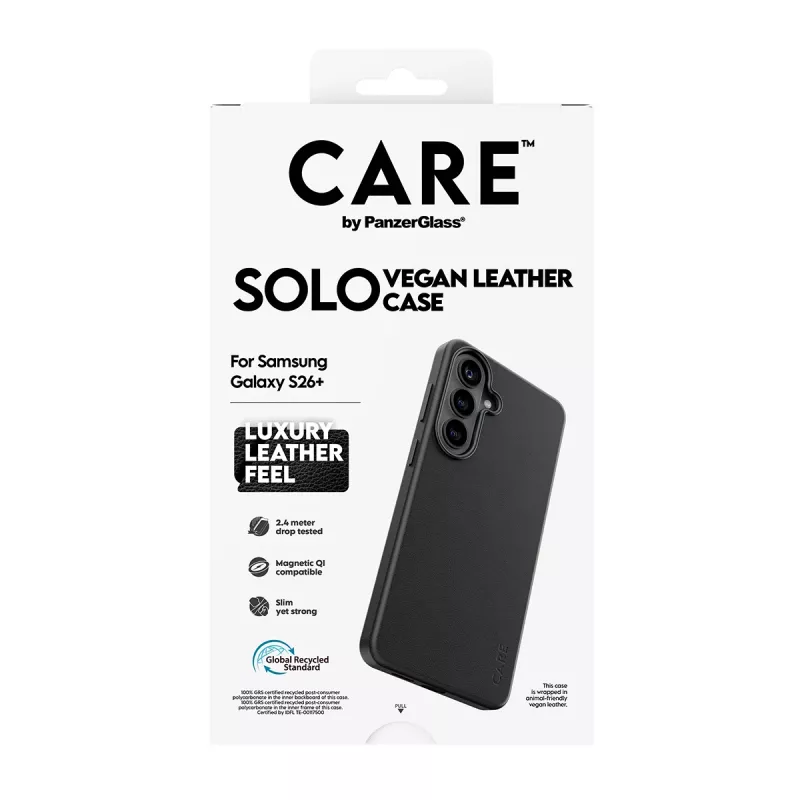 Schutzhülle PanzerGlass CARE Solo Case für Samsung Galaxy S26+ – Schwarz, kompatibel mit Galaxy S26+