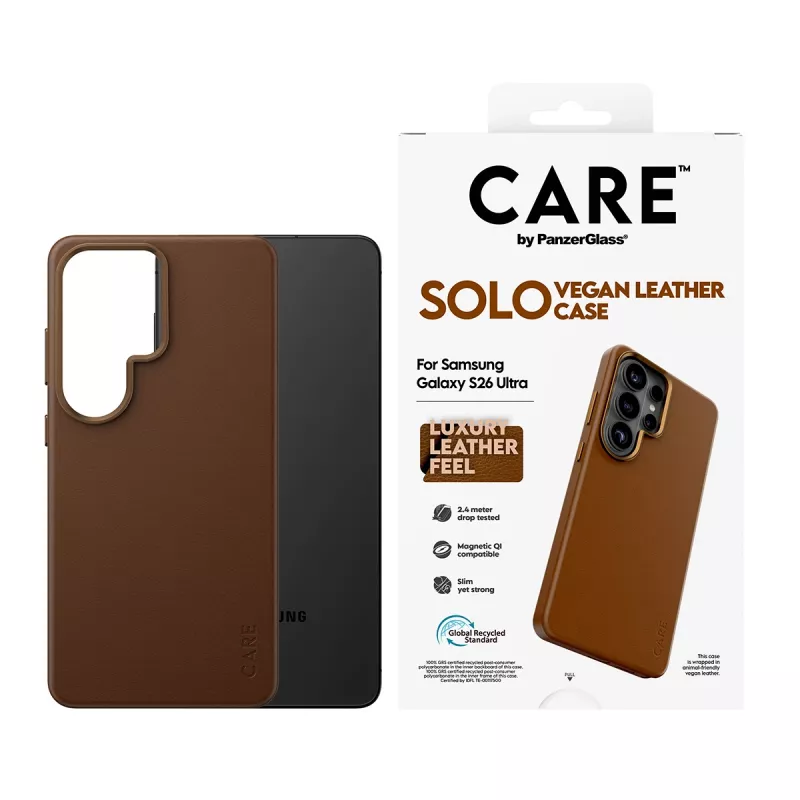 PanzerGlass CARE™ by ® Solo Case Braun mit Qi Samsung Galaxy S26 Ultra