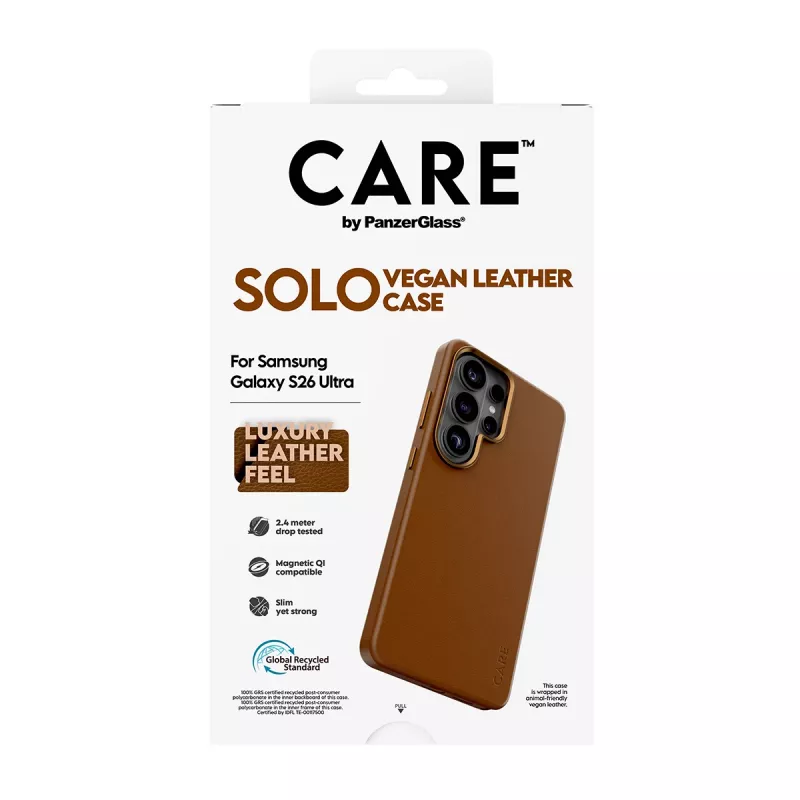 PanzerGlass CARE™ by ® Solo Case Braun mit Qi Samsung Galaxy S26 Ultra