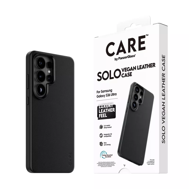 PanzerGlass CARE Solo Hülle für Samsung Galaxy S26 Ultra, Schwarz, Qi-kompatibel