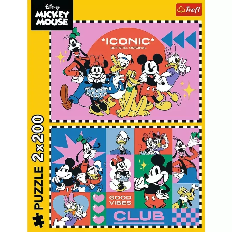 Puzzle TREFL Puzzle 2x200 Teile „Time with Friends Miki Donald“ — 2 Puzzles, je 200 Teile