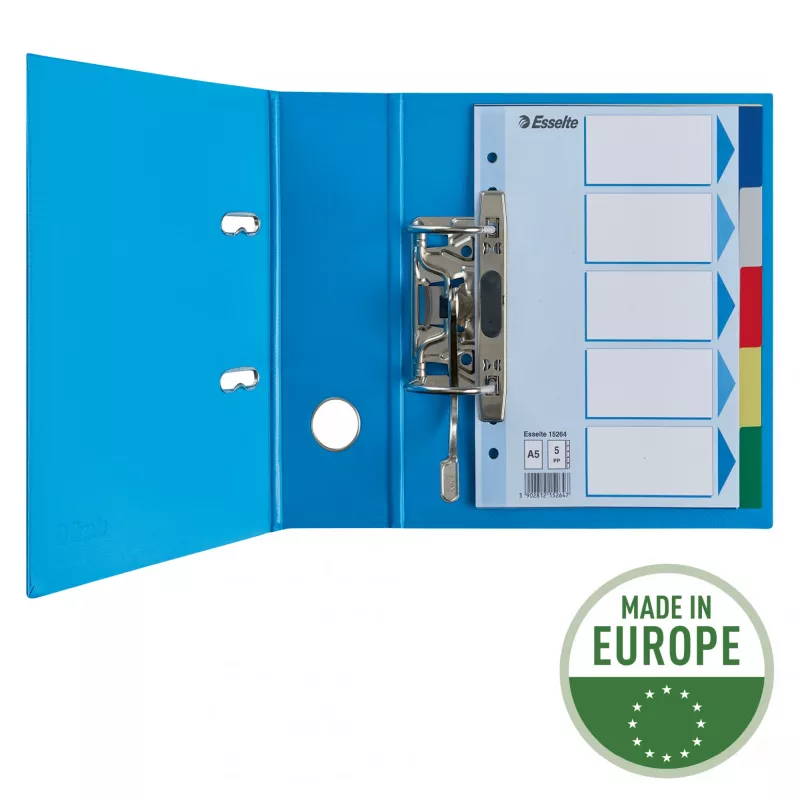 Registerreiter ESSELTE 5-teilig A5 Polypropylen farbig, zum Ablegen und Indizieren