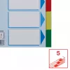 Registerreiter ESSELTE 5-teilig A5 Polypropylen farbig, zum Ablegen und Indizieren