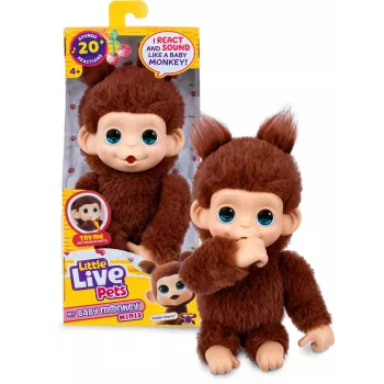 Moose Toys Little Live Pets My Baby Monkey 'Chikki Cherry', Junge/Mädchen, 2 Jahr(e), mit Ton