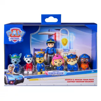 PAW Patrol Search & Rescue Team Pack mit 7 Sammelfiguren, inklusive Ryder & 6 Welpen, Spielzeug für Jungen & Mädchen ab 3 Jahren