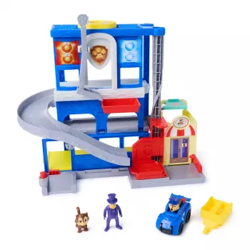 PAW Patrol: Pup Squad, Search & Rescue HQ Spielset mit Chase Pup Squad Racer, Humdinger Actionfigur & Kitty Pal, Spielzeug für Jungen & Mädchen ab 3 Jahren
