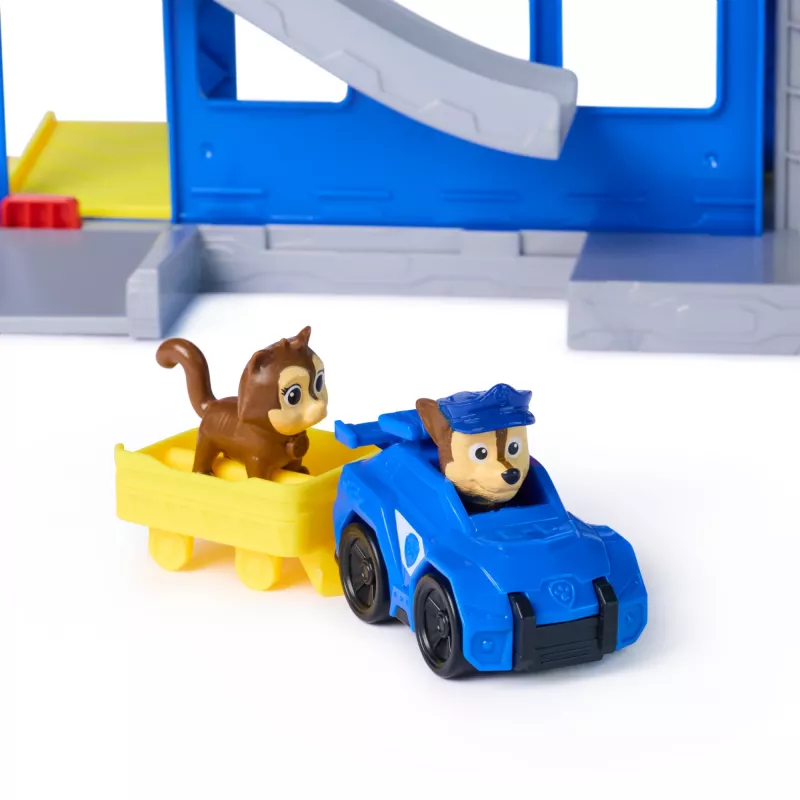 PAW Patrol: Pup Squad, Search & Rescue HQ Spielset mit Chase Pup Squad Racer, Humdinger Actionfigur & Kitty Pal, Spielzeug für Jungen & Mädchen ab 3 Jahren