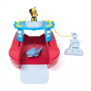 PAW Patrol Sea Patroller Vehicle mit Chase- und Hai-Figur, 2 Patrouillenmodi, Kinderspielzeug für Jungen und Mädchen ab 3 Jahren