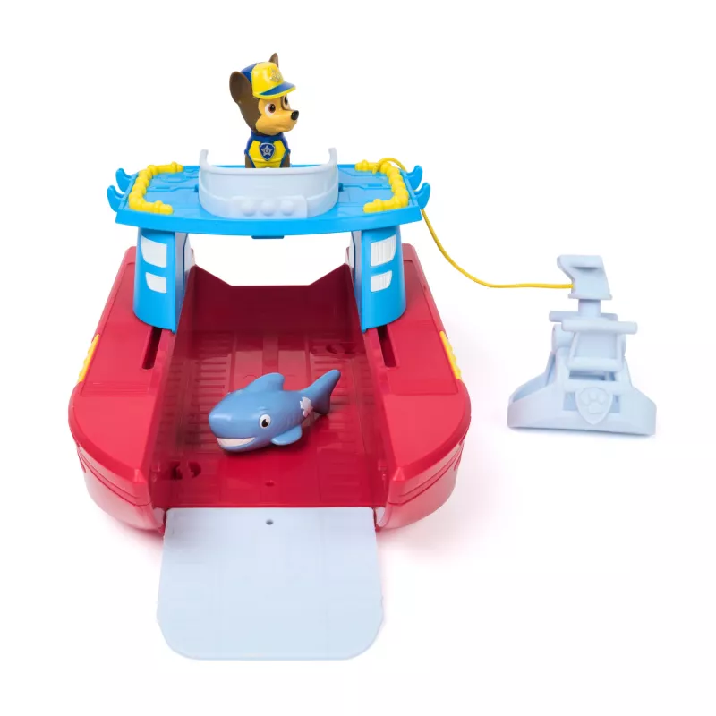 PAW Patrol Sea Patroller Vehicle mit Chase- und Hai-Figur, 2 Patrouillenmodi, Kinderspielzeug für Jungen und Mädchen ab 3 Jahren