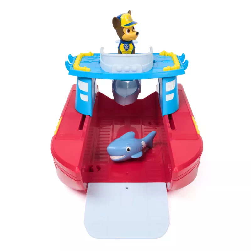 PAW Patrol Sea Patroller Vehicle mit Chase- und Hai-Figur, 2 Patrouillenmodi, Kinderspielzeug für Jungen und Mädchen ab 3 Jahren