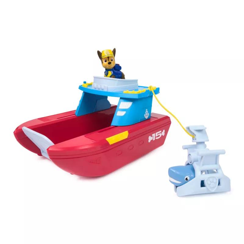 PAW Patrol Sea Patroller Vehicle mit Chase- und Hai-Figur, 2 Patrouillenmodi, Kinderspielzeug für Jungen und Mädchen ab 3 Jahren